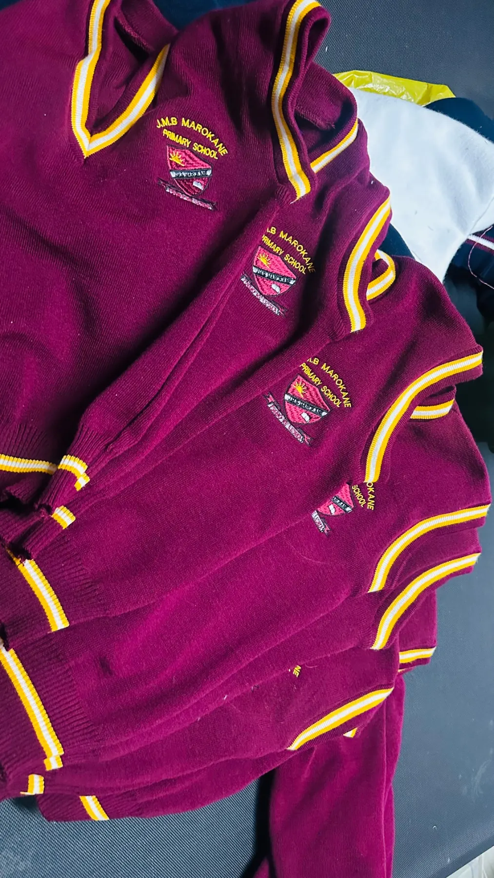 JMB Marokane Primary School knitted jerseys with embroidered badge