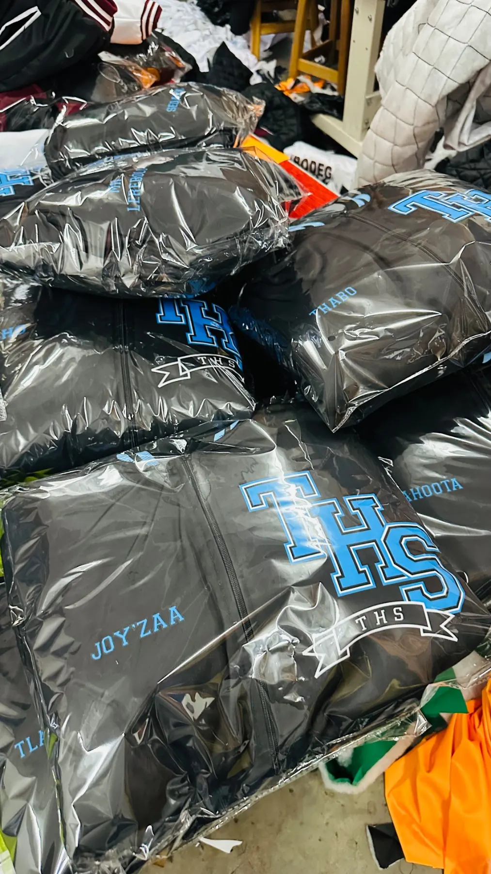 Personalised THS matric bomber jackets bagged with learner names